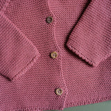 Chaqueta de punto teja