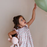 Vestido punto smock flor Camila