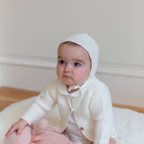 Chaqueta de punto blanco roto