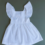 Vestido volante rayitas blancas