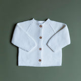 Chaqueta de punto blanco roto
