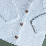 Chaqueta de punto blanco roto