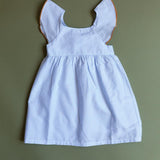 Vestido volante niña rayitas azules