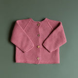 Chaqueta de punto teja