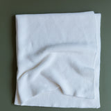 Manta de punto blanco roto