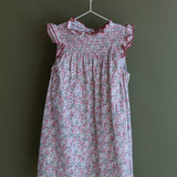 Vestido punto smock flor Camila